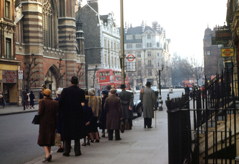 People walking on a London street