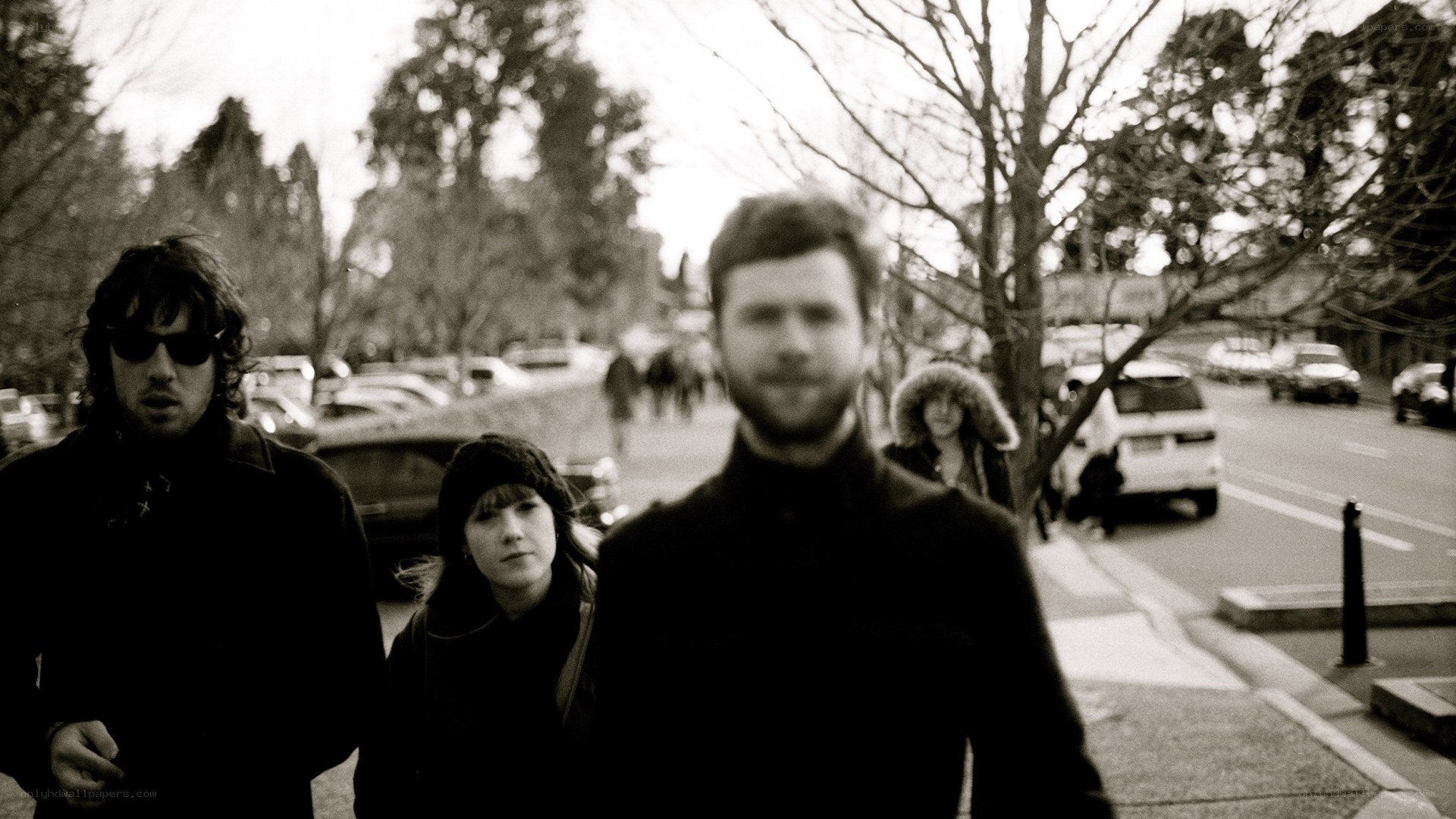 people walking on a street