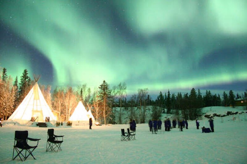 People Watching Aurora