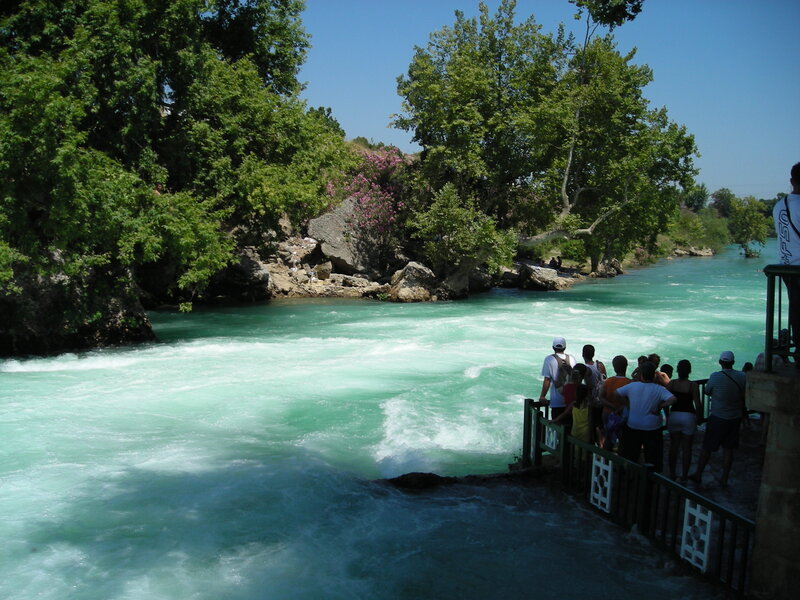 People Watching River Rapids