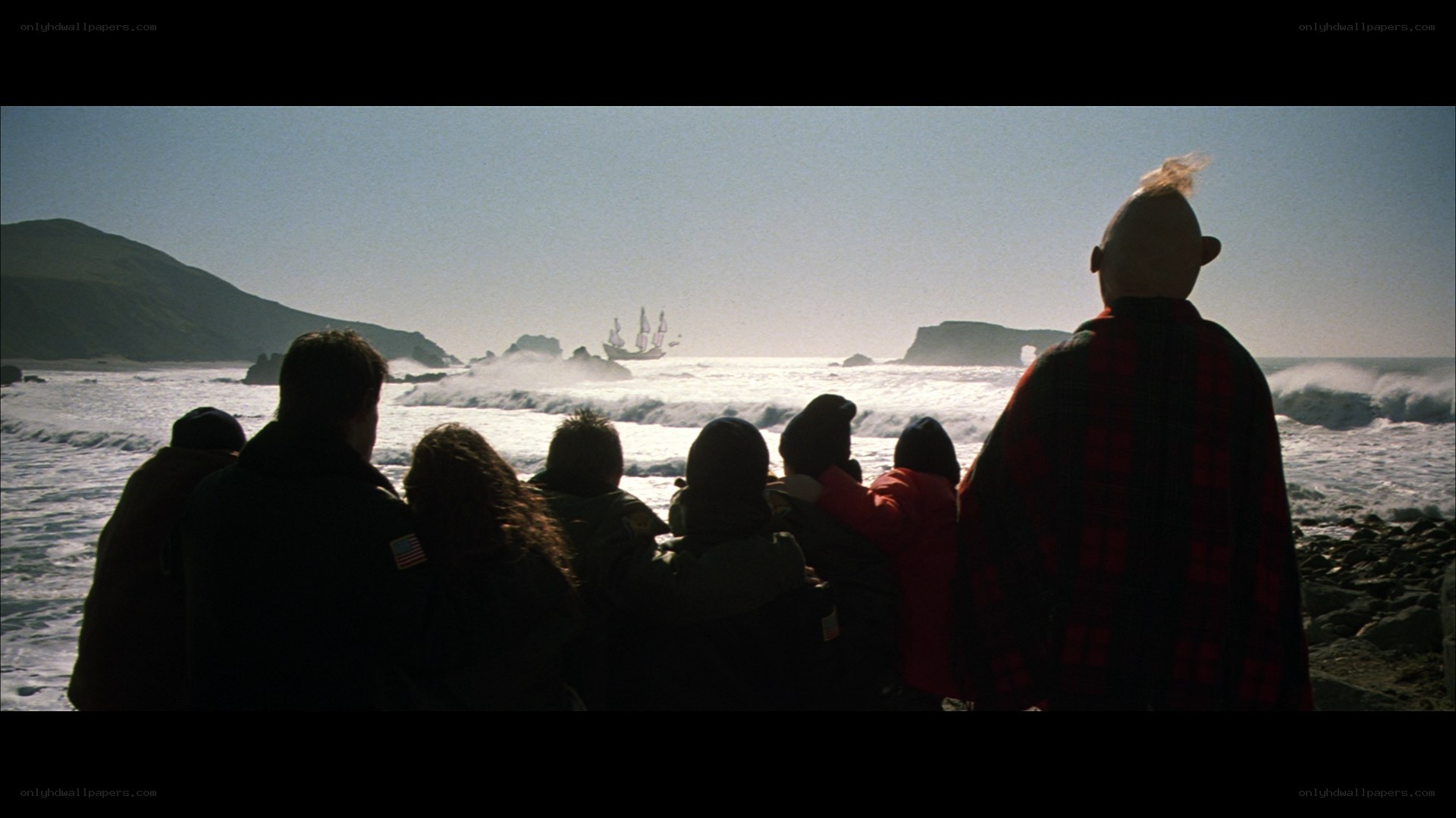 people watching ship at sea