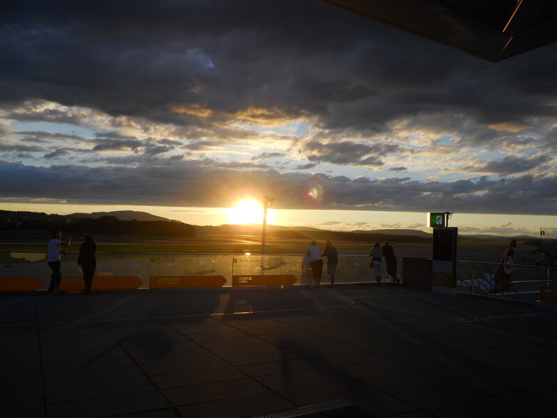 People Watching Sunset