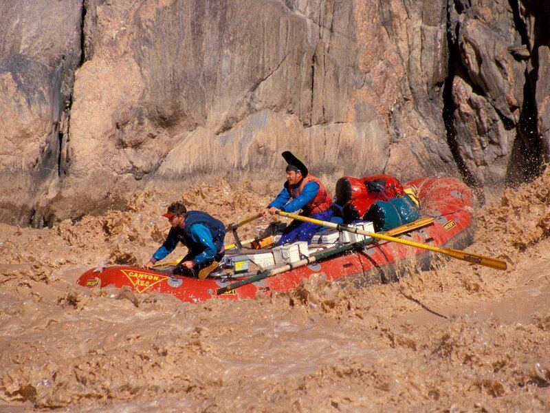 People Whitewater Rafting