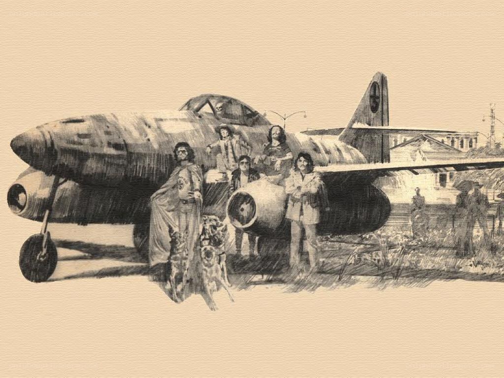 People with a jet aircraft
