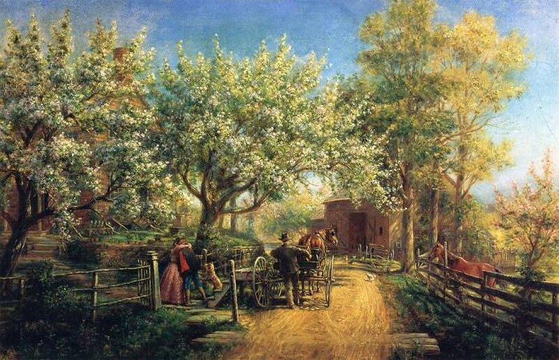 People with Horse-drawn Carriage