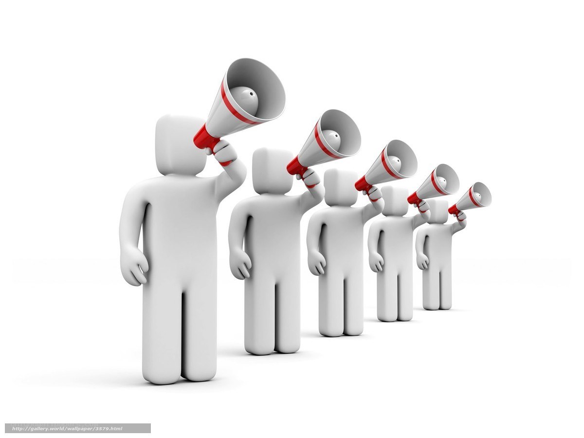 people with megaphones