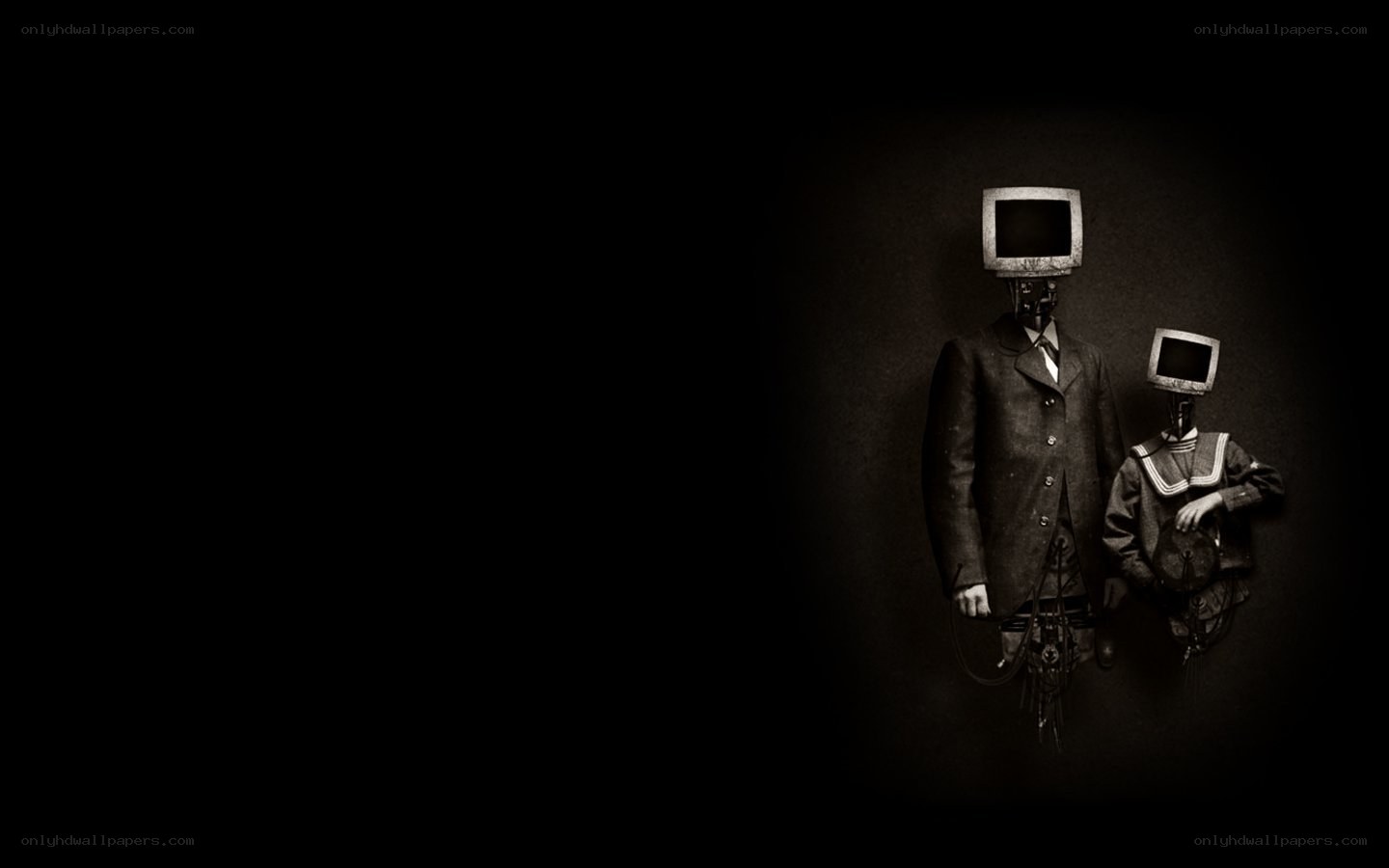 people with television heads