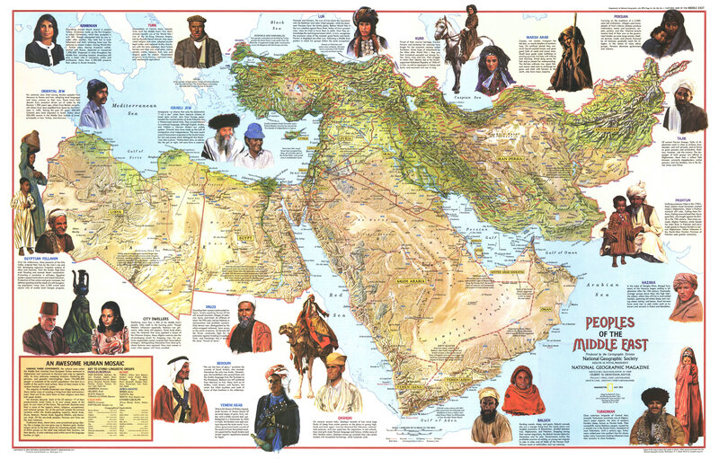 Peoples of the Middle East map