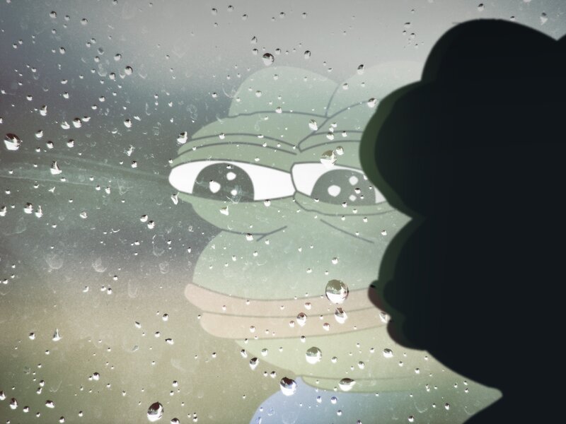 Pepe the Frog on Glass