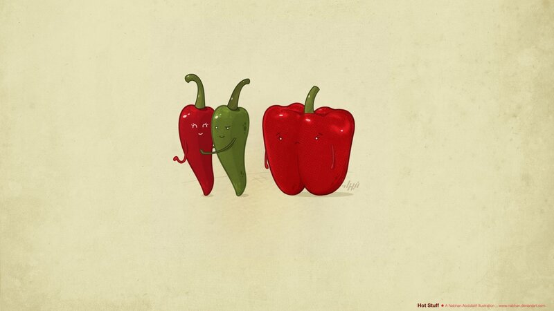 Pepper characters illustration