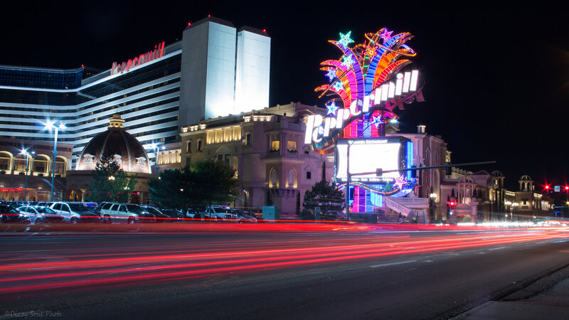 Peppermill Sign at Night
