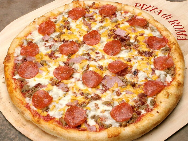 Pepperoni and sausage pizza