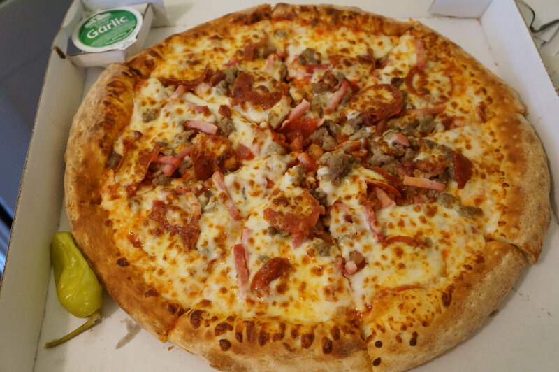 Pepperoni and Sausage Pizza — Yellow