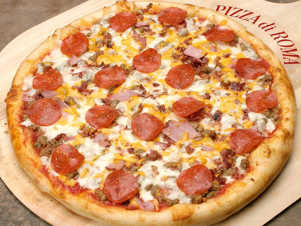 Pepperoni and sausage pizza