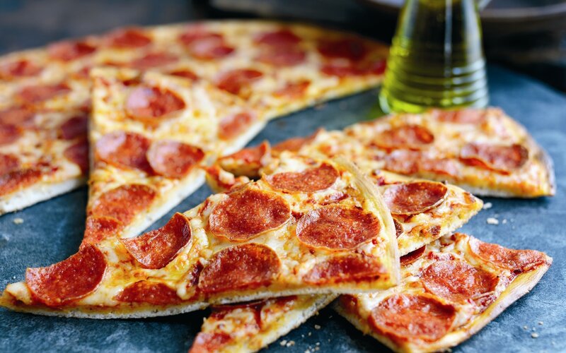 Pepperoni Pizza Slices — Yellow