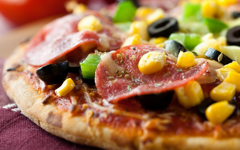 Pepperoni Pizza with Corn