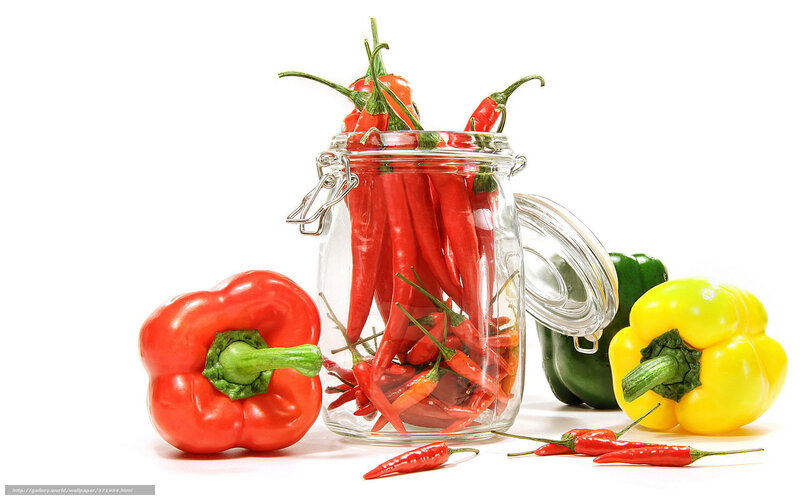 Peppers in a Jar — Red