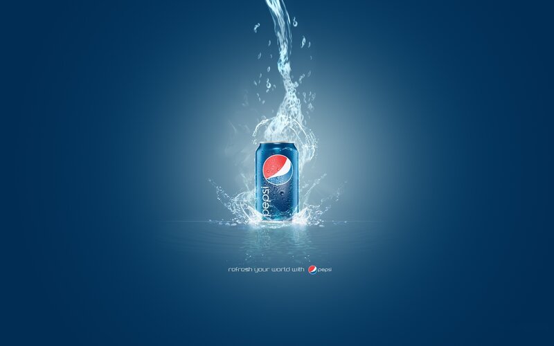 Pepsi Can in Water