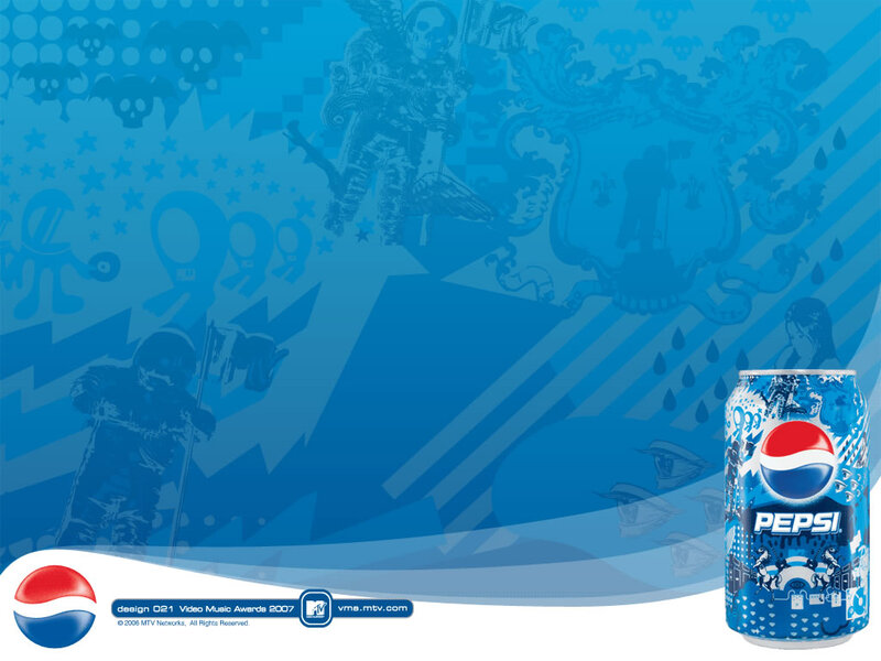 Pepsi Can on Blue Background — Energetic, Digital Art
