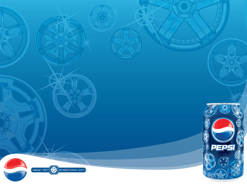 Pepsi Can on Blue Background
