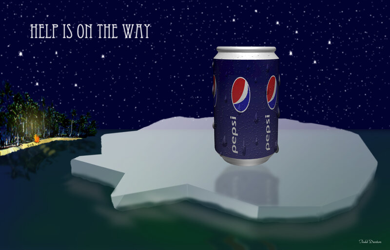 Pepsi Can on Ice