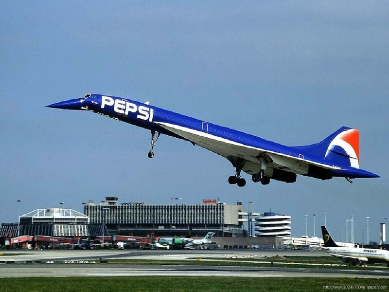 Pepsi Concorde taking off