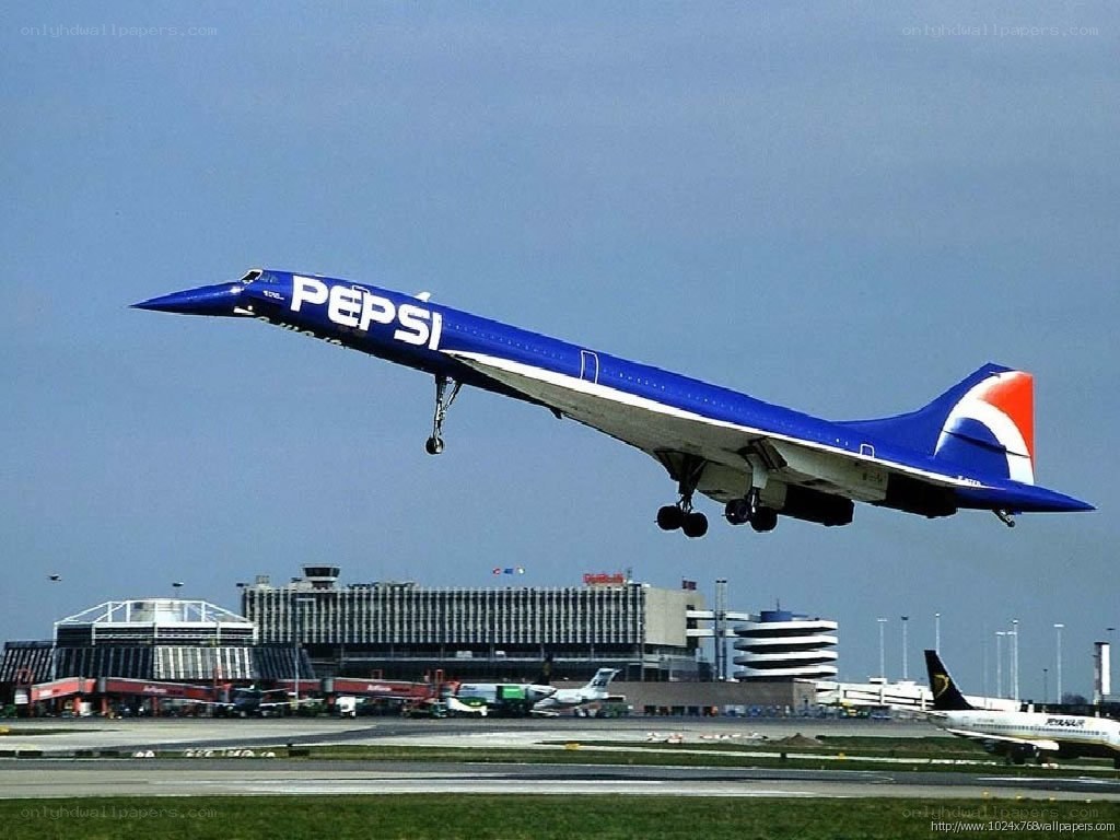 Pepsi Concorde taking off