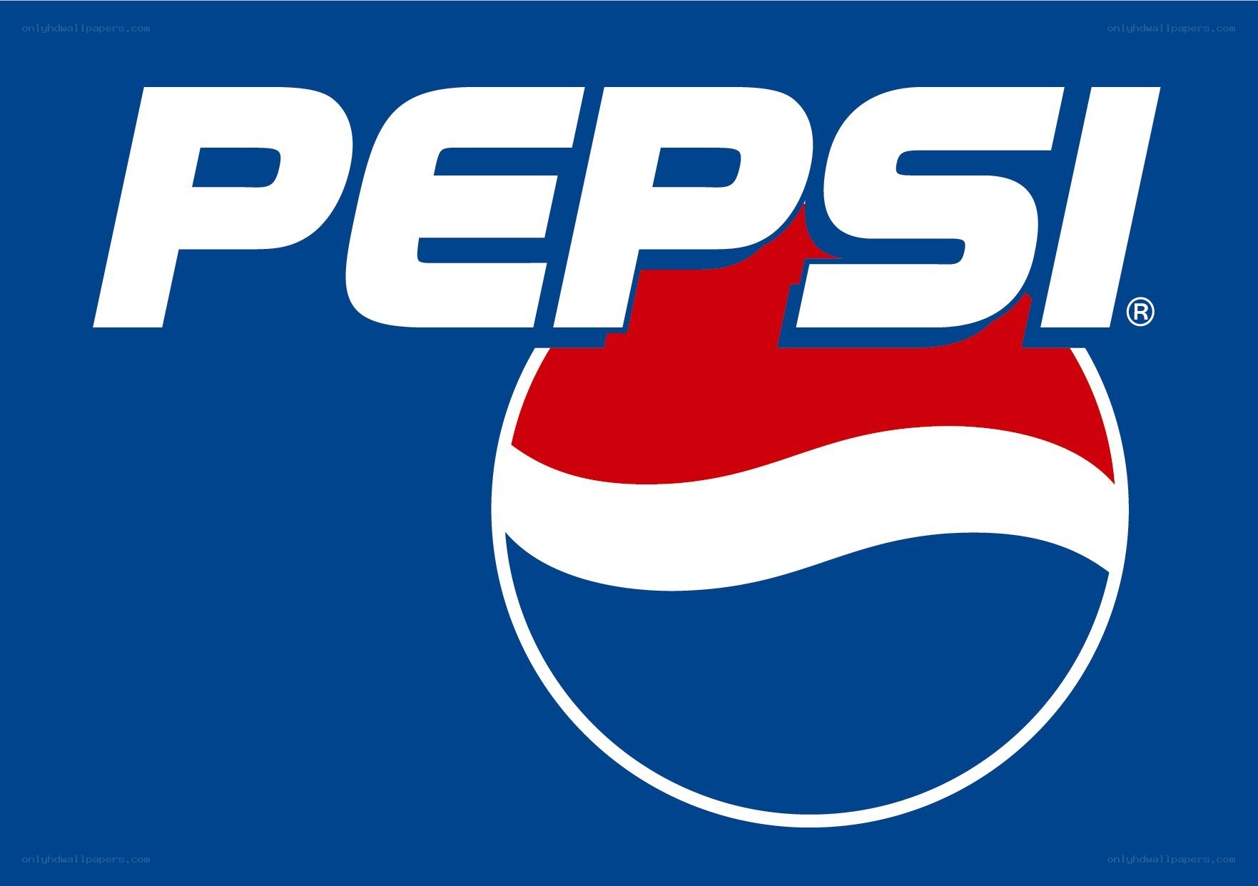 Pepsi logo on blue background