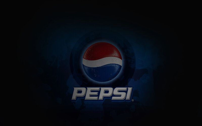Pepsi logo on dark background