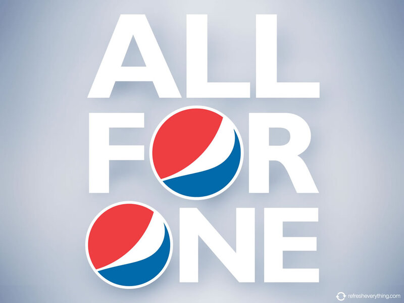 Pepsi Logo Text — White