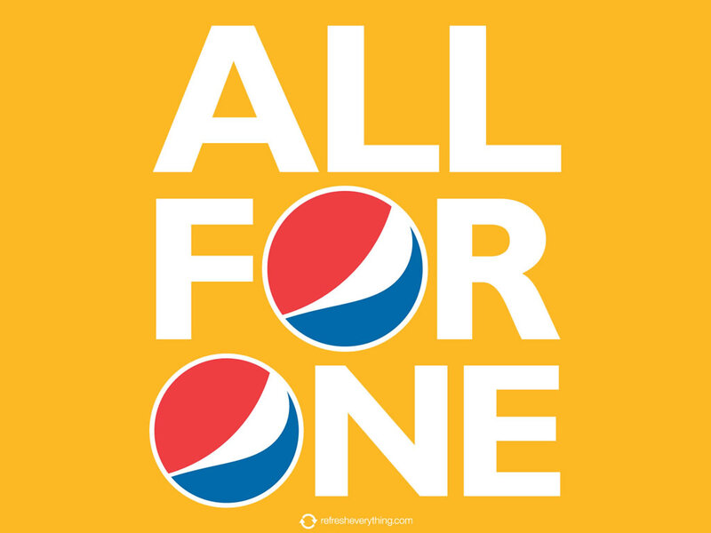 Pepsi Logo Text — Yellow, Bold