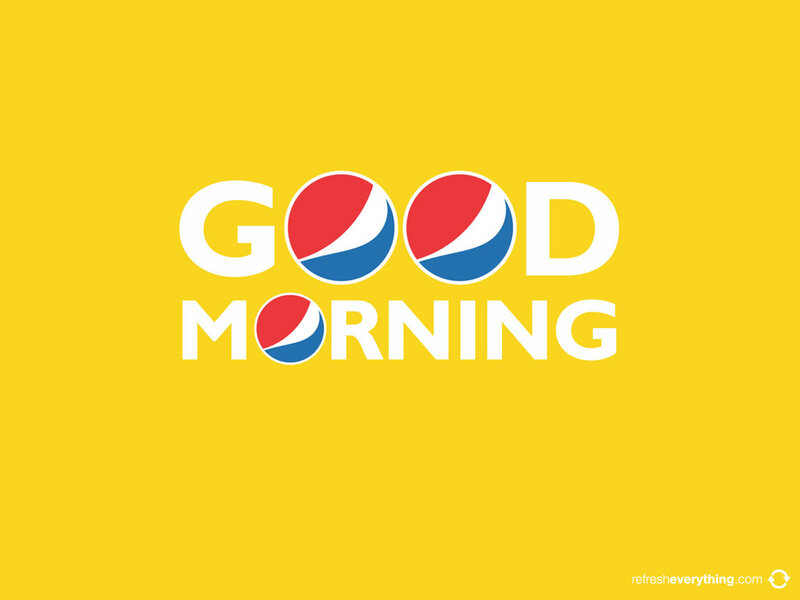 Pepsi Logo Text — Yellow