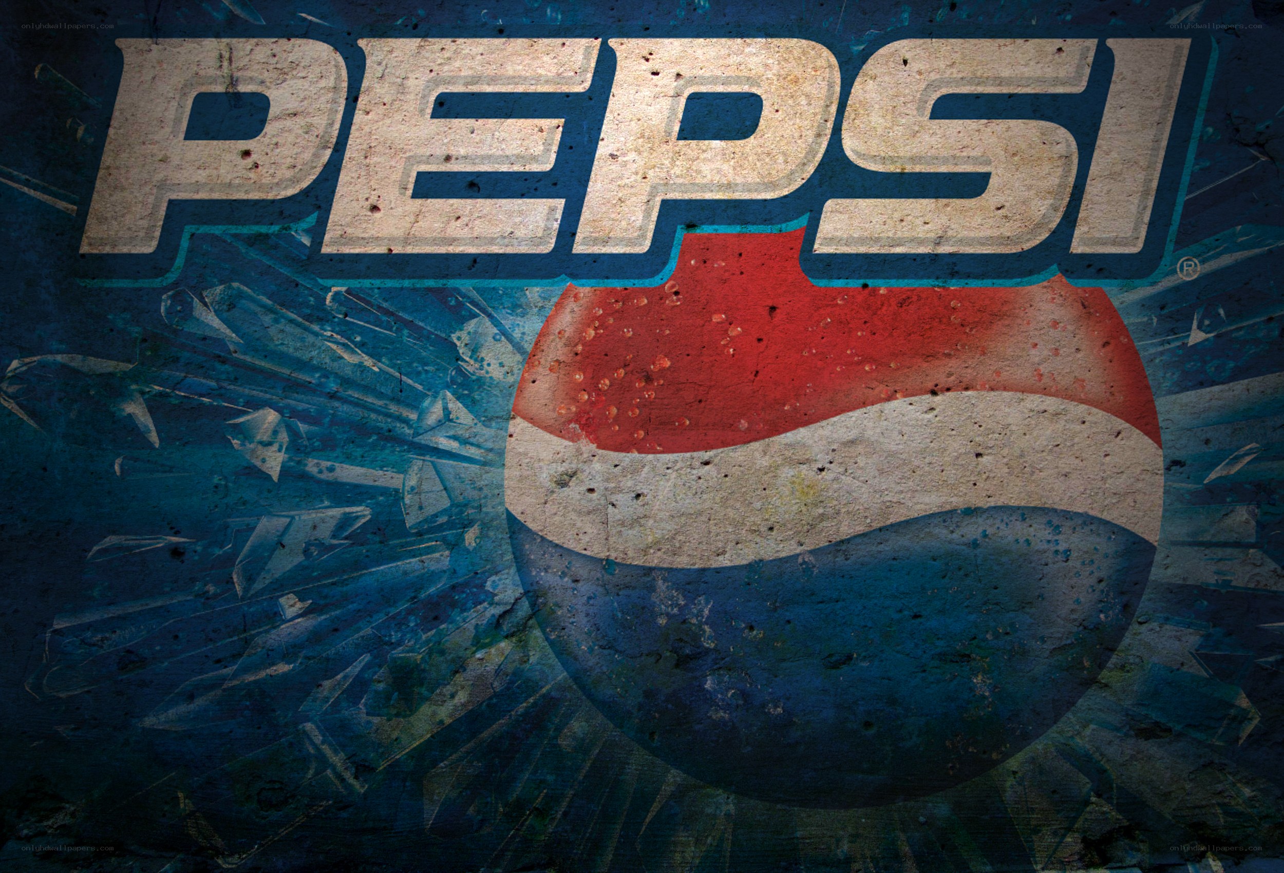 Pepsi logo with distressed texture