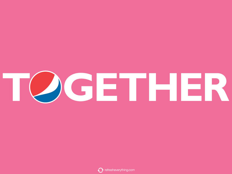 Pepsi Logo with Text — Pink