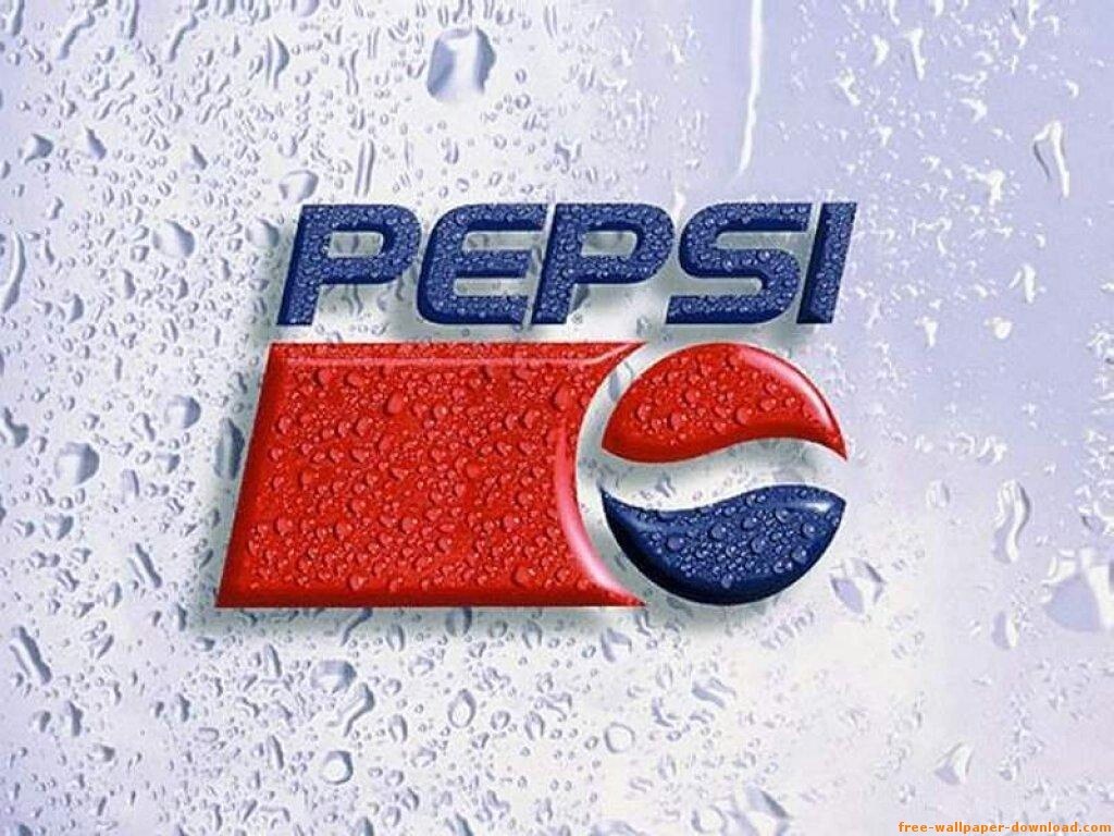 Pepsi logo with water droplets