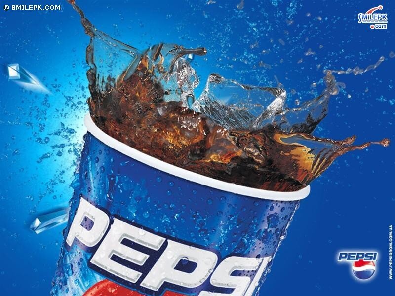 Pepsi splash in a cup