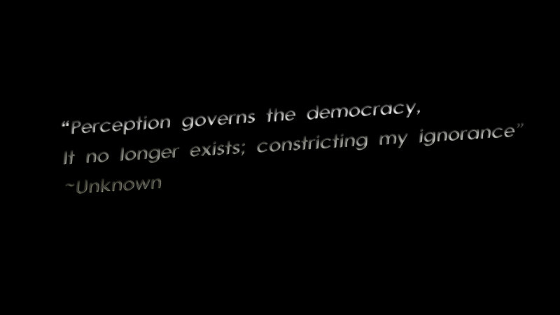 Perception quote on black