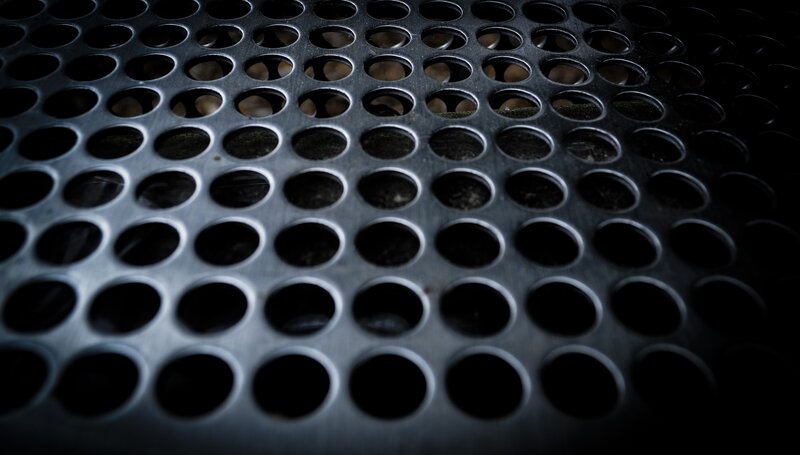 Perforated Metal Surface — Black, Dark