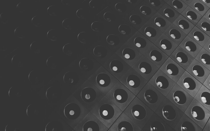 Perforated Metal Surface — Black, Minimalist