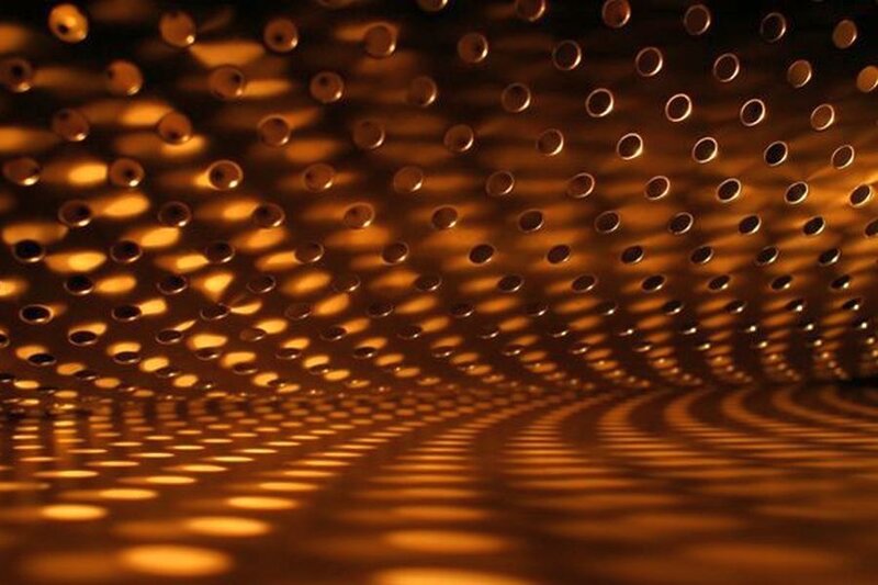 Perforated Metal Surface — Brown