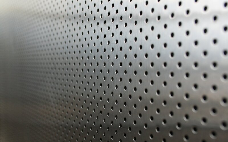 perforated metal surface