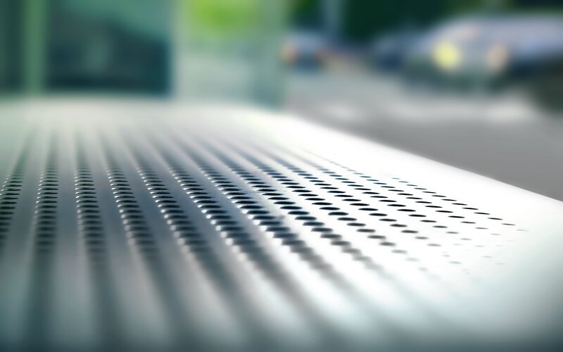 Perforated Metal Surface — White