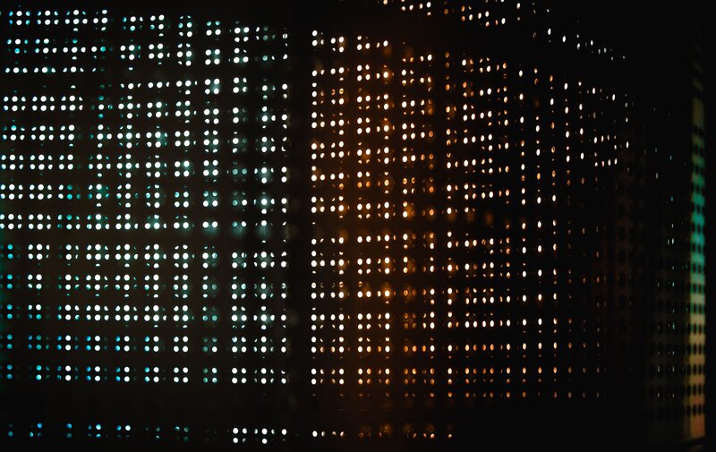 perforated metal with lights