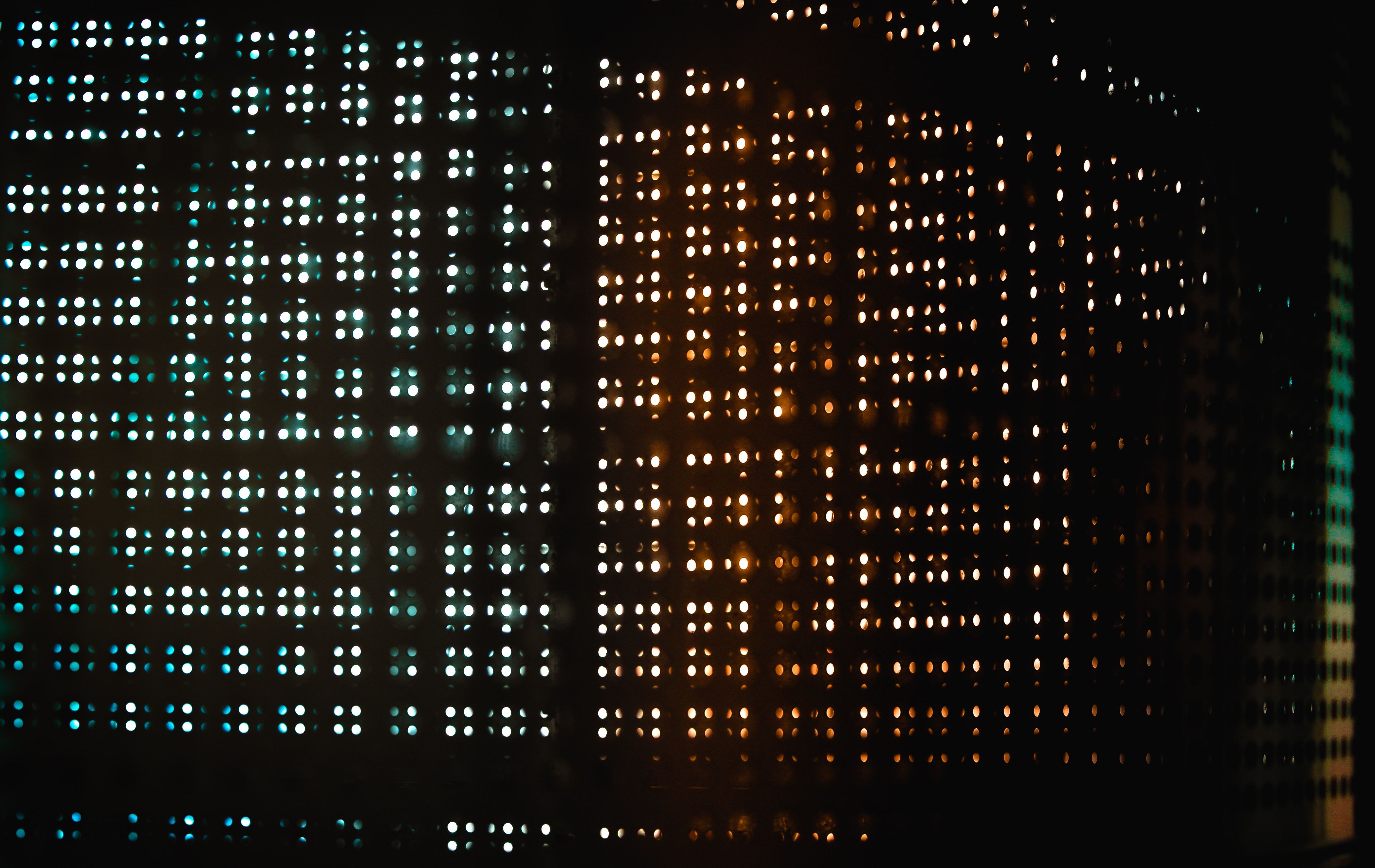 perforated metal with lights