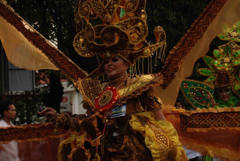 Performer in Ornate Costume — Gold