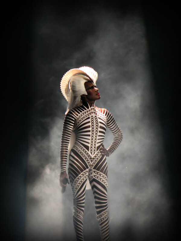 performer in zebra costume