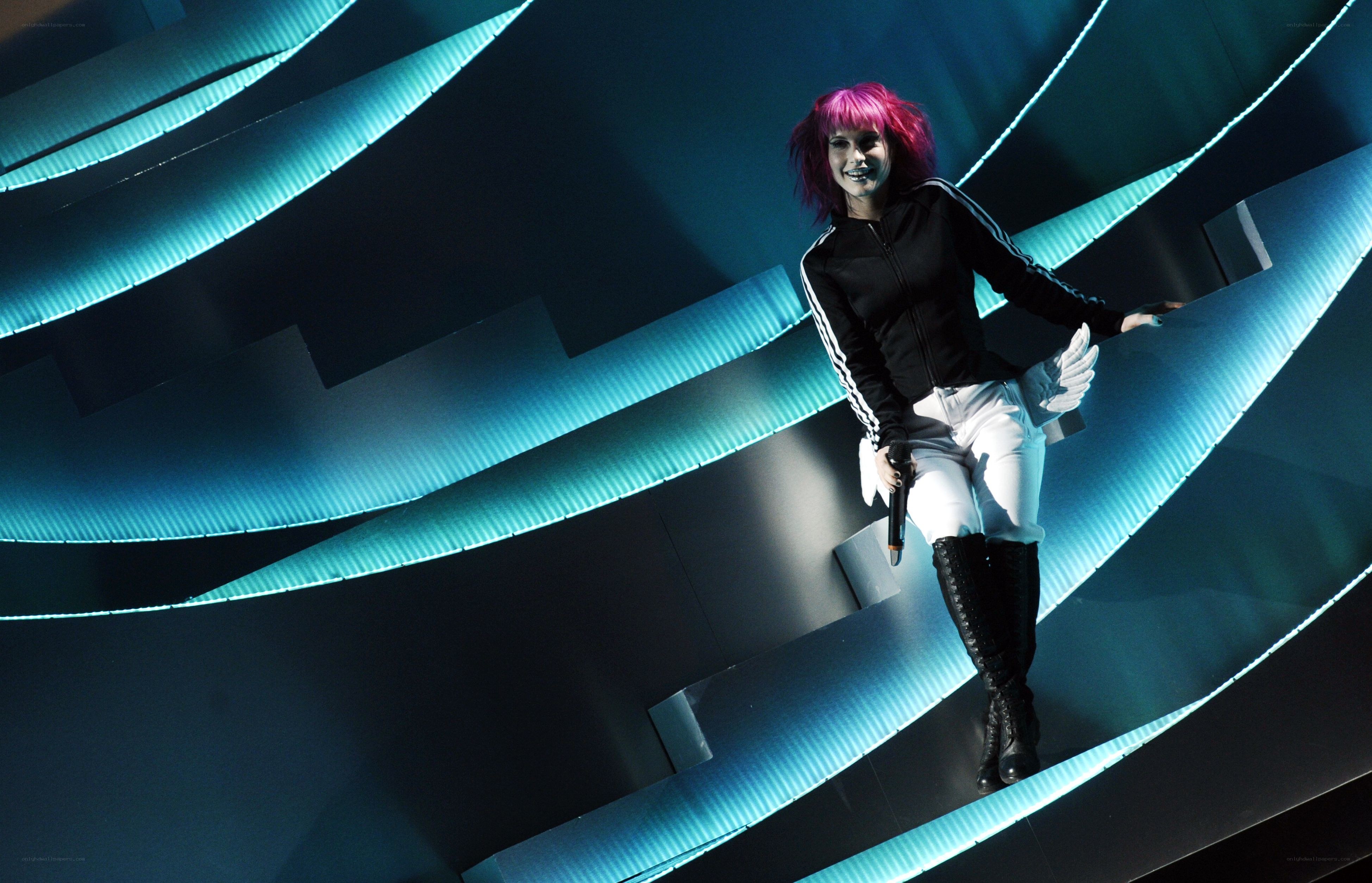 performer on a lit stage