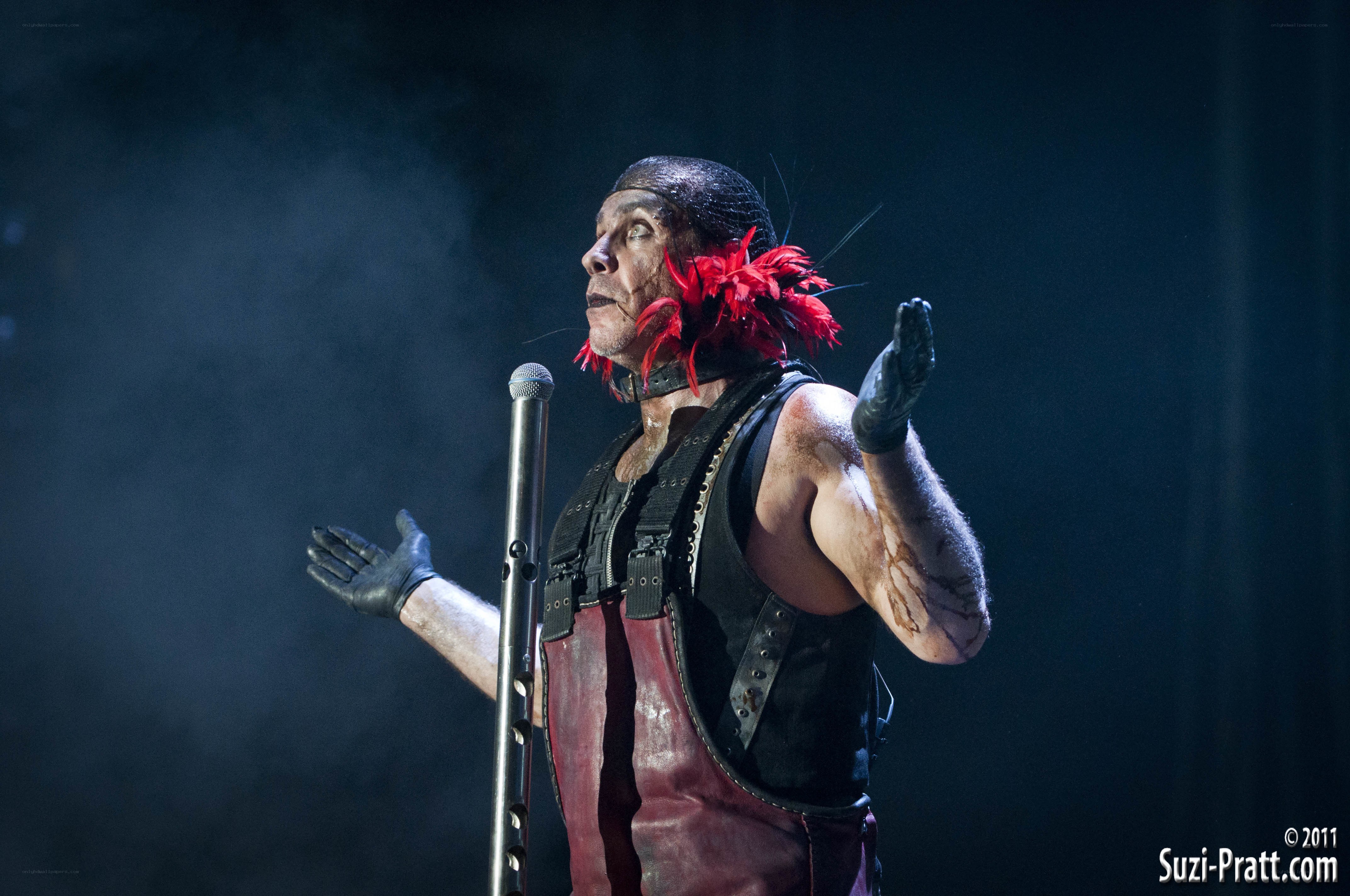 performer on stage with microphone