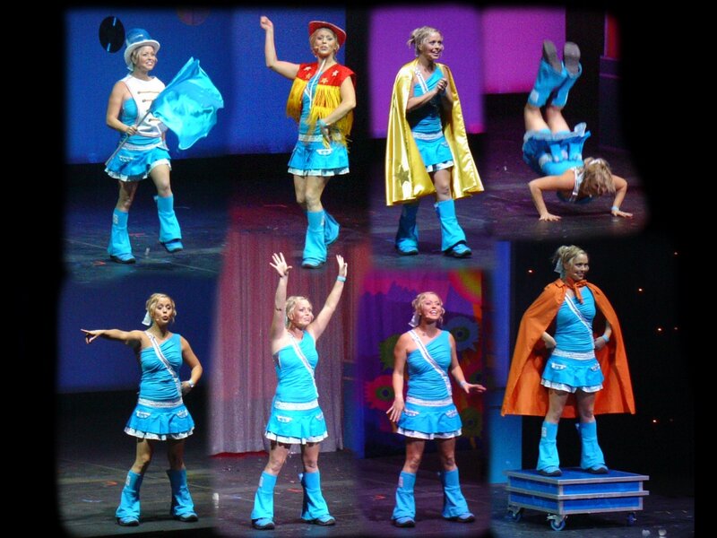 Performers on Stage — Blue