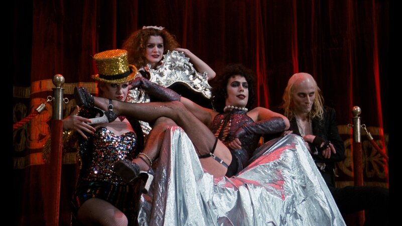 Performers on Stage — Red, Dramatic
